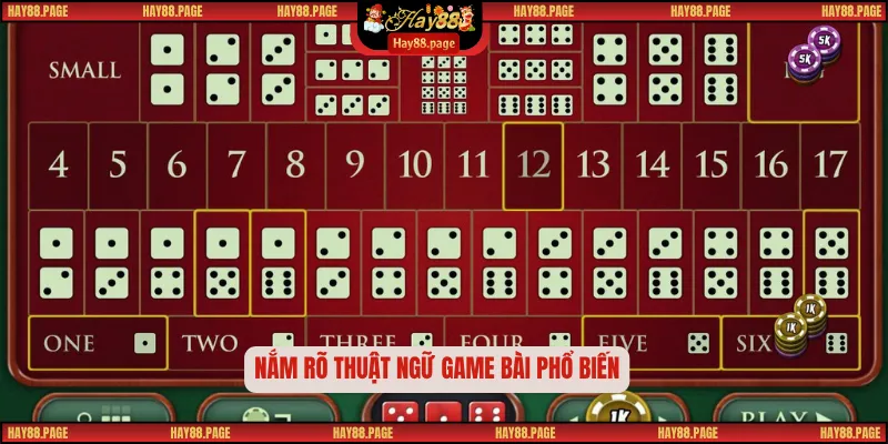 Sicbo - Trải Nghiệm Game Bài Đổi Thưởng May Rủi Đỉnh Cao 3 Nắm rõ thuật ngữ game bài phổ biến
