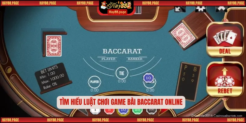 Tìm hiểu luật chơi game bài baccarat online